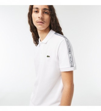Lacoste Stribet piqu polo shirt med hvidt logo