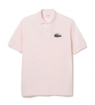 Lacoste Loose fit polo shirt in pink cotton pique