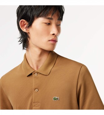 Lacoste Polo de hombre Lacoste regular fit en algodón stretch ecológico marrón