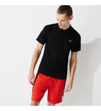 Lacoste SPORT Breathable and Race-Resistant Polo Shirt black
