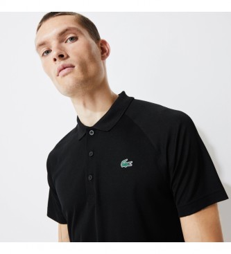 Lacoste SPORT Breathable and Race-Resistant Polo Shirt black
