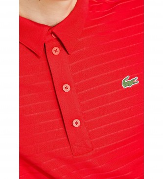 Lacoste Pólo Desportivo Golfe Texturizado vermelho