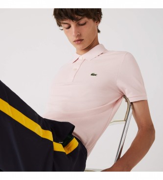 Lacoste Slim Fit light pink polo shirt