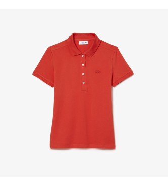 Lacoste MC-Poloshirt aus rotem Piqu