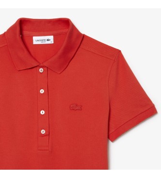 Lacoste MC polo shirt in red piqu