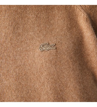 Lacoste Jersey de lana marrón