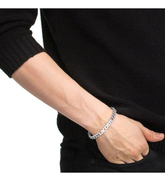 Lacoste Pulsera Script plateado