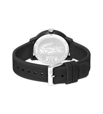 Lacoste 12.12 klocka med silikonarmband svart