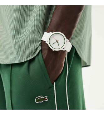 Lacoste Orologio .12.12 a tre lancette in silicone con coccodrillo bianco  