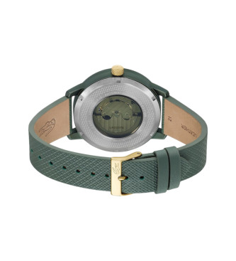 Lacoste Automatikuhr mit Lederband 12.12 grn