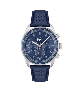 Lacoste Orologio cronografo in pelle Boston blu scuro