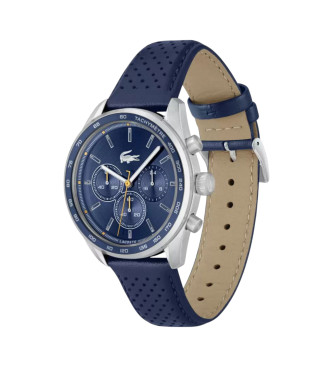 Lacoste Orologio cronografo in pelle Boston blu scuro