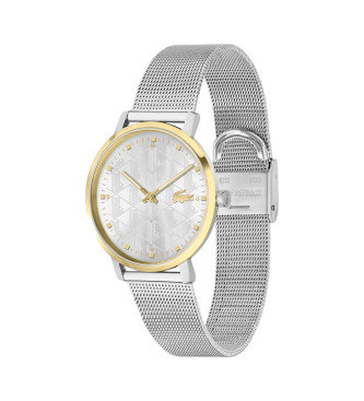 Lacoste Roestvrij stalen horloge met mesh band en zilver Crocorigin ion plating