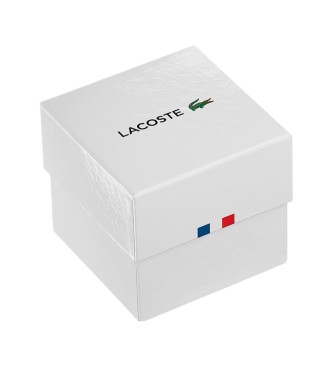 Lacoste Montre en acier inoxydable avec bracelet en maille et placage ionique Crocorigin argent