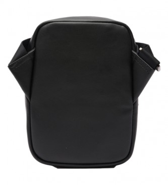 Lacoste Skórzana torba kurierska S Crossover Bag czarna
