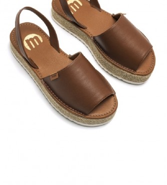 Mustang Brown Baltea platform sandals