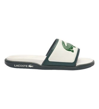 Lacoste Slippers Serve Slide dubbel wit, groen