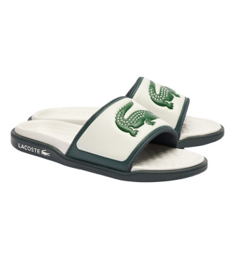 Lacoste Slippers Serve Slide double white, green