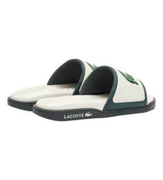Lacoste Slippers Serve Slide dubbel wit, groen