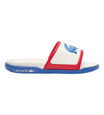Lacoste Slippers Serve Slide double white, red