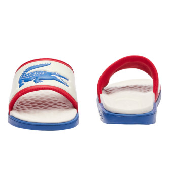 Lacoste Baskets Serve Slide double blanc, rouge