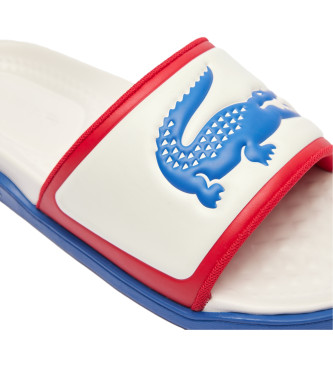 Lacoste Slippers Serve Slide double white, red