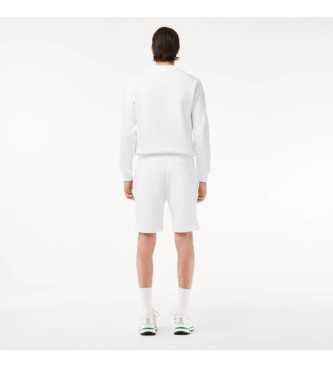 Lacoste White brushed plush shorts