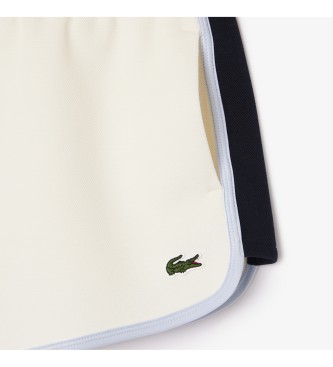 Lacoste Off-white shorts met contrasterende stiksels