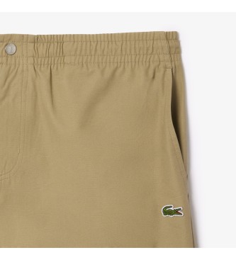 Lacoste Shorts dalla vestibilit comoda in popeline marrone