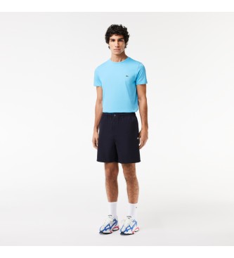 Lacoste Marineblaue Popeline-Shorts in lockerer Passform