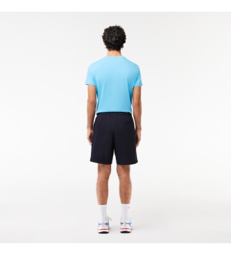 Lacoste Shorts i marinbl poplin med avslappnad passform