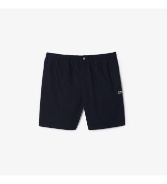 Lacoste Marineblaue Popeline-Shorts in lockerer Passform