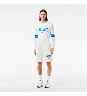Lacoste Regular fit white printed shorts