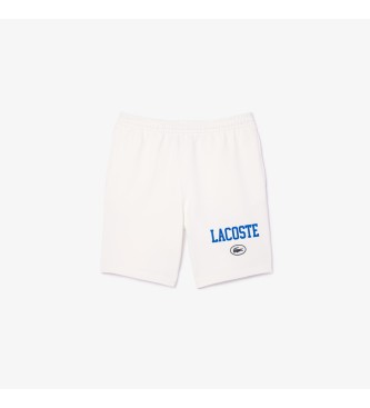 Lacoste Hvide shorts med print i regular fit