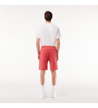 Lacoste Pantaloncini da jogging in peluche rossi