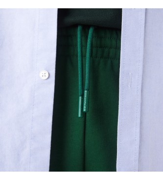 Lacoste Kratke hlače iz organskega bombaža zelene barve
