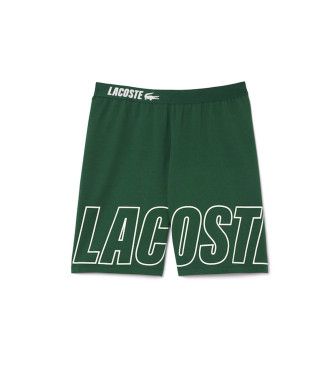 Lacoste Plys-shorts med grn branding-detalje