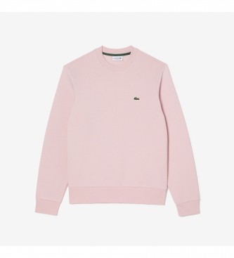 Lacoste Sweat-shirt en coton brossé rose