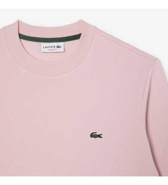Lacoste Sweat-shirt en coton brossé rose