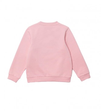 Lacoste Pink embroidered sweatshirt