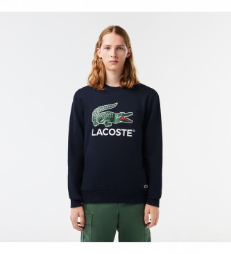 Lacoste Klassiek sweatshirt van marineblauw katoenen fleece