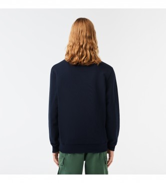 Lacoste Classic fit sweatshirt in navy cotton fleece