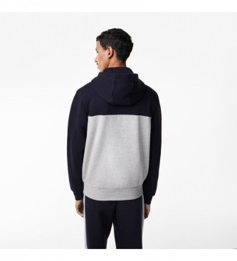 Lacoste Sweatshirt Colour Block Details Navy, cinza