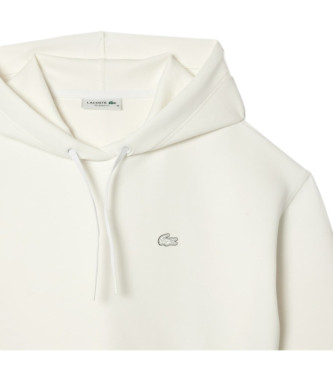 Lacoste Hvid sweatshirt med htte