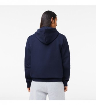 Lacoste Navy fleece zip-up sweatshirt