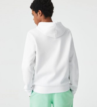 Lacoste Sweatshirt in organic cotton with white hood