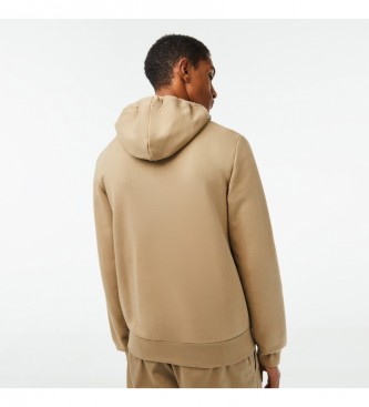 Lacoste Sweatshirt Fleece Kangaroo Pocket brown
