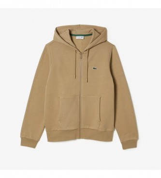 Lacoste Sweatshirt Fleece Kangaroo Pocket brown