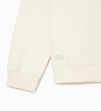 Lacoste Tela de camisola com logótipo contrastante impressão bege