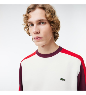 Lacoste Sweatshirt Fleece Design branco, vermelho